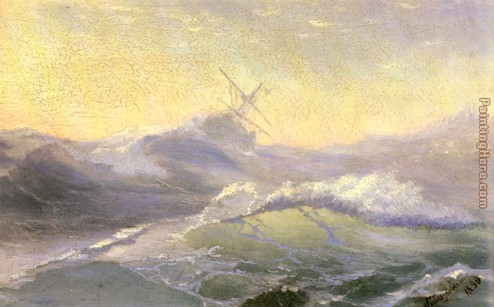 Bracing the Waves painting - Ivan Constantinovich Aivazovsky Bracing the Waves art painting